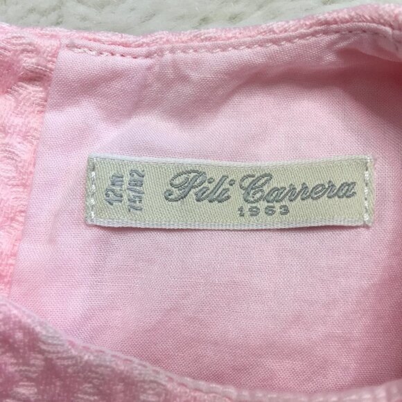Pili Carrera Baby Girl Pink Lace Shift Dress Size 12 Months Made in Spain - Picture 11 of 11